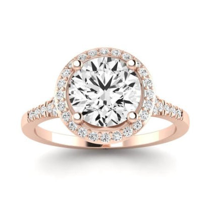 Desert Rose Moissanite Matching Band Only (engagement Ring Not Included) For Ring With Round Center rosegold