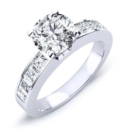 Ayana Moissanite Matching Band Only (engagement Ring Not Included) For Ring With Round Center whitegold