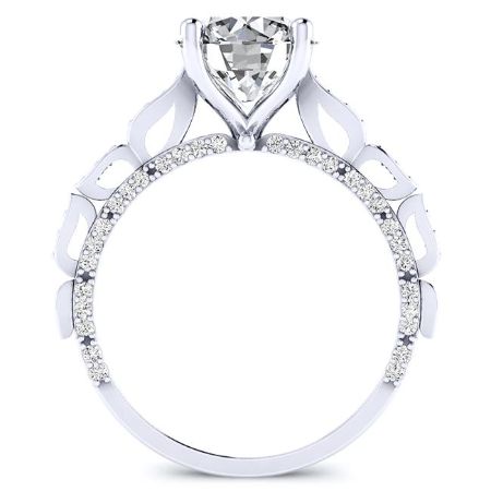 Peregrine Moissanite Matching Band Only (engagement Ring Not Included) For Ring With Round Center whitegold