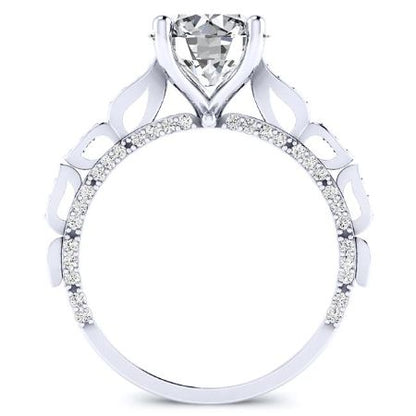 Peregrine Moissanite Matching Band Only (engagement Ring Not Included) For Ring With Round Center whitegold