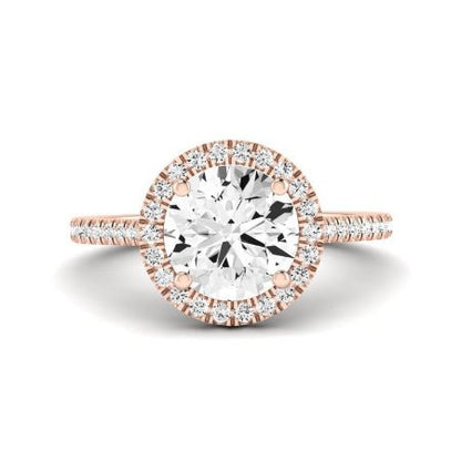 Columbine Moissanite Matching Band Only (does Not Include Engagement Ring)  For Ring With Round Center rosegold