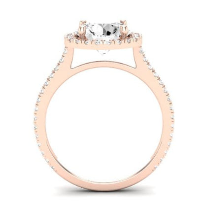 Columbine Moissanite Matching Band Only (does Not Include Engagement Ring)  For Ring With Round Center rosegold