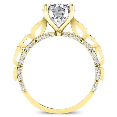 Peregrine Moissanite Matching Band Only (engagement Ring Not Included) For Ring With Round Center yellowgold
