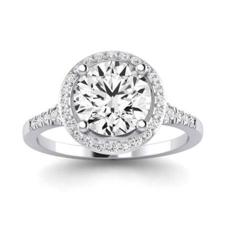 Desert Rose Moissanite Matching Band Only (engagement Ring Not Included) For Ring With Round Center whitegold
