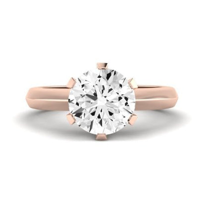Senna Moissanite Matching Band Only (does Not Include Engagement Ring) For Ring With Round Center rosegold