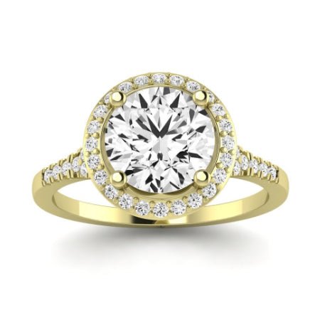 Desert Rose Moissanite Matching Band Only (engagement Ring Not Included) For Ring With Round Center yellowgold