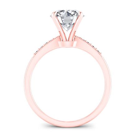 Poppy Moissanite Matching Band Only (engagement Ring Not Included) For Ring With Round Center rosegold