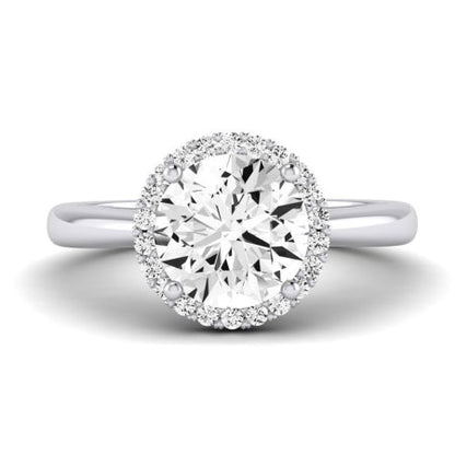 Calla Lily Moissanite Matching Band Only (does Not Include Engagement Ring) For Ring With Round Center whitegold