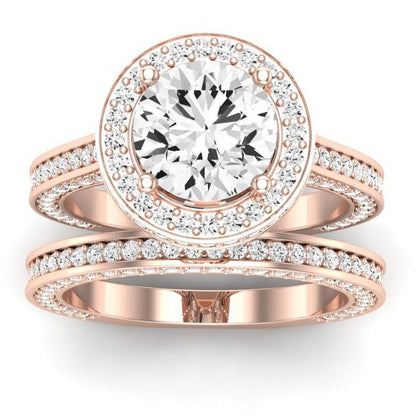 Buttercup Moissanite Matching Band Only (does Not Include Engagement Ring)  For Ring With Round Center rosegold