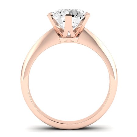Senna Moissanite Matching Band Only (does Not Include Engagement Ring) For Ring With Round Center rosegold