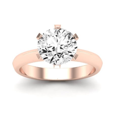 Senna Moissanite Matching Band Only (does Not Include Engagement Ring) For Ring With Round Center rosegold