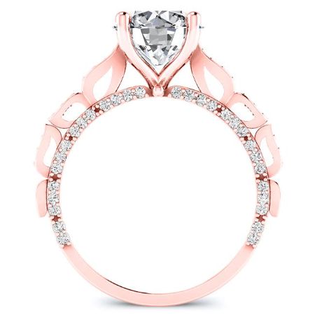 Peregrine Moissanite Matching Band Only (engagement Ring Not Included) For Ring With Round Center rosegold