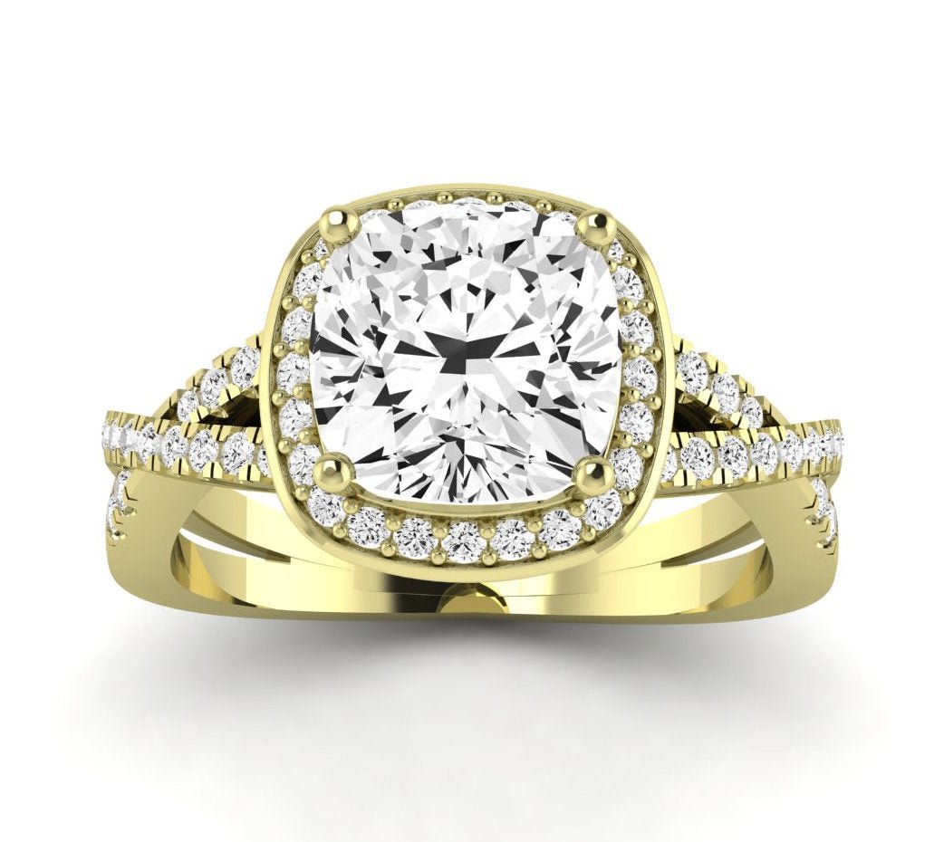 Moonflower - GIA Natural Cushion Diamond Engagement Ring