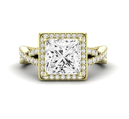 Moonflower Princess Diamond Engagement Ring (Lab Grown Igi Cert) yellowgold