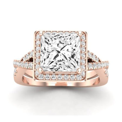 Moonflower Princess Moissanite Bridal Set rosegold