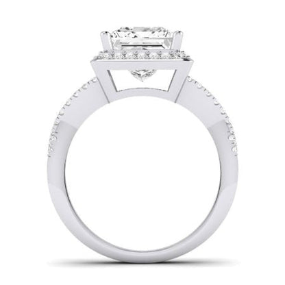 Moonflower Princess Moissanite Bridal Set whitegold