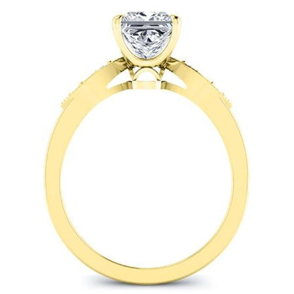 Mulberry Princess Diamond Engagement Ring (Lab Grown Igi Cert) yellowgold