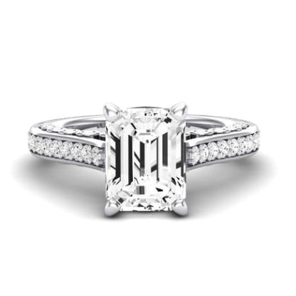 Nala Emerald Moissanite Bridal Set whitegold