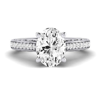 Nala Oval Moissanite Bridal Set whitegold