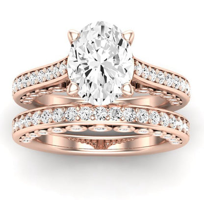 Nala Oval Moissanite Bridal Set rosegold