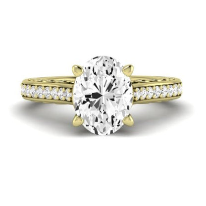 Nala Oval Moissanite Bridal Set yellowgold
