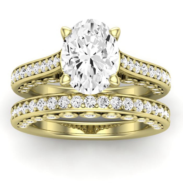 Nala Oval Moissanite Bridal Set yellowgold