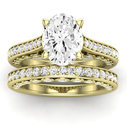 Nala Oval Moissanite Bridal Set yellowgold
