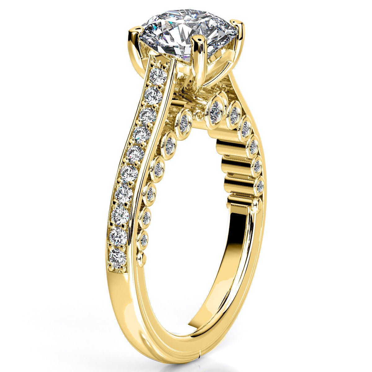 Nala Round Diamond Engagement Ring (Lab Grown Igi Cert) yellowgold