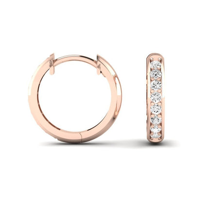 Narci Moissanite Huggie Earrings rosegold