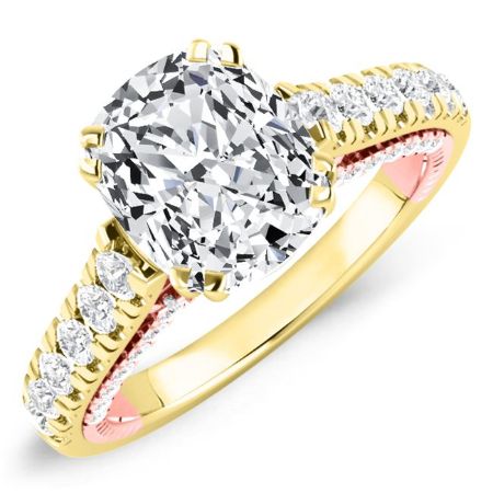 Nasrin Cushion Moissanite Bridal Set yellowgold