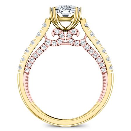 Nasrin Cushion Moissanite Bridal Set yellowgold