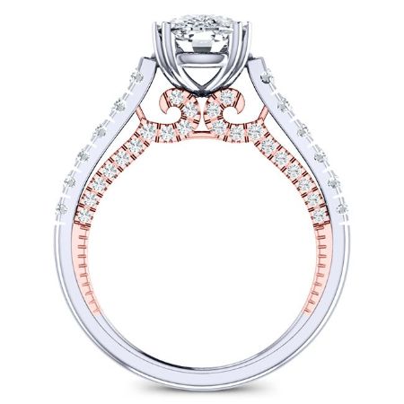 Nasrin Cushion Moissanite Bridal Set whitegold