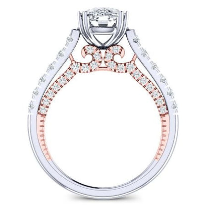 Nasrin Cushion Moissanite Bridal Set whitegold