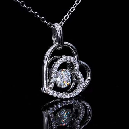 Nayeli Moissanite Necklace whitegold