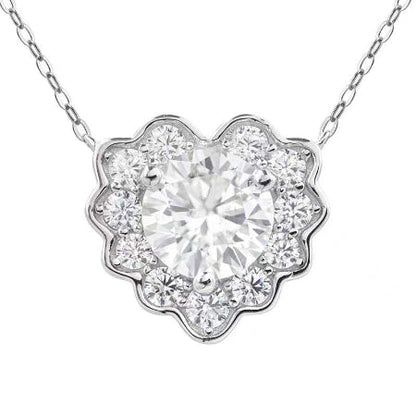 Nessa Moissanite Necklace whitegold