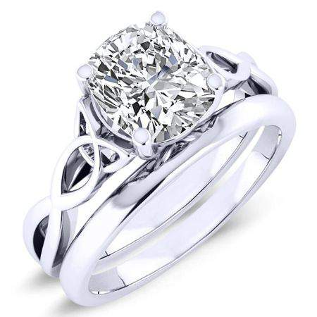 Nolina Matching Band Only ( Engagement Ring Not Included) For Ring With Cushion Center whitegold