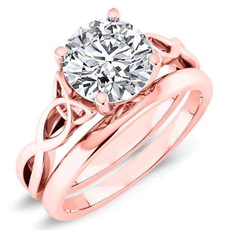 Nolina Round Moissanite Bridal Set rosegold