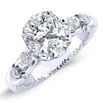 Oleana Cushion Diamond Bridal Set (Lab Grown Igi Cert) whitegold