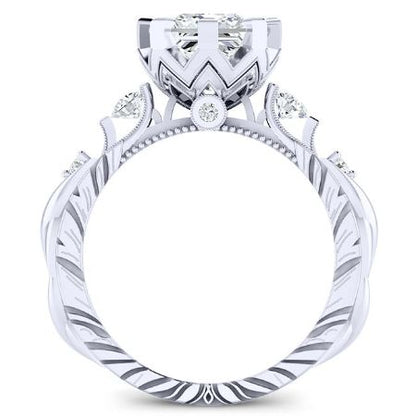 Oleana Princess Moissanite Bridal Set whitegold