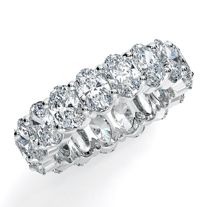 Oval Cut Moissanite Eternity Band