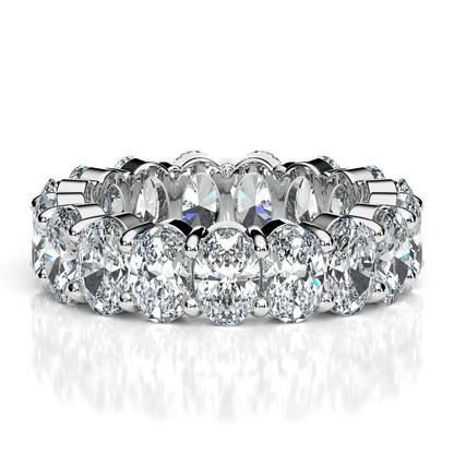 Oval Cut Moissanite Eternity Band