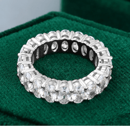 Oval Cut Moissanite Eternity Band