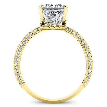 Oxalis Princess Moissanite Bridal Set yellowgold