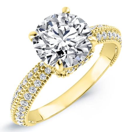 Oxalis Round Moissanite Bridal Set yellowgold