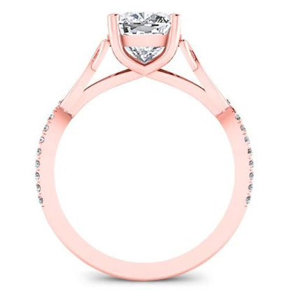 Pavonia Cushion Moissanite Bridal Set rosegold