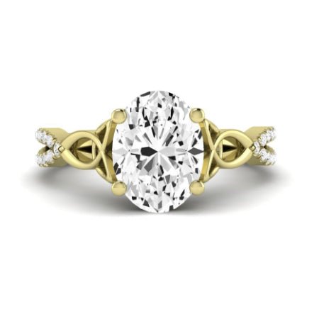 Pavonia Diamond Matching Band Only (does Not Include Engagement Ring)  For Ring With Oval Center yellowgold