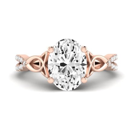 Pavonia Diamond Matching Band Only (does Not Include Engagement Ring)  For Ring With Oval Center rosegold