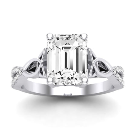 Pavonia Emerald Moissanite Bridal Set whitegold