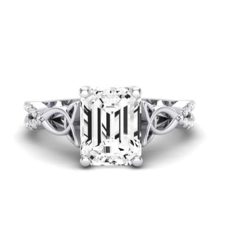Pavonia Emerald Moissanite Bridal Set whitegold
