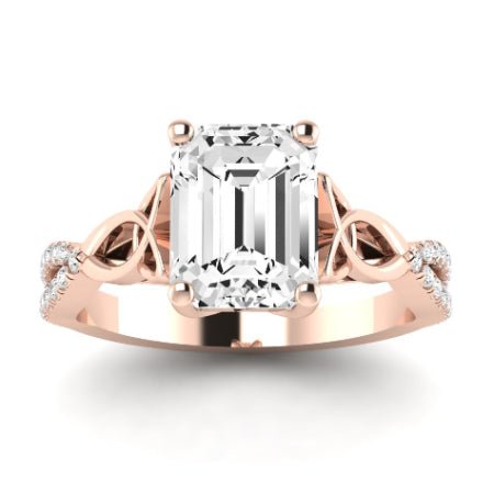Pavonia Emerald Moissanite Bridal Set rosegold